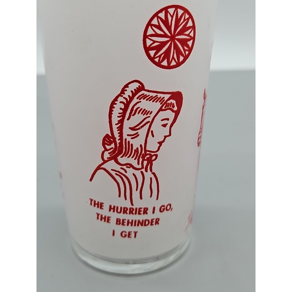 Vintage Pennsylvania Dutch Country Souvenir Glass Humorous Content‎ - Picture 5 of 7